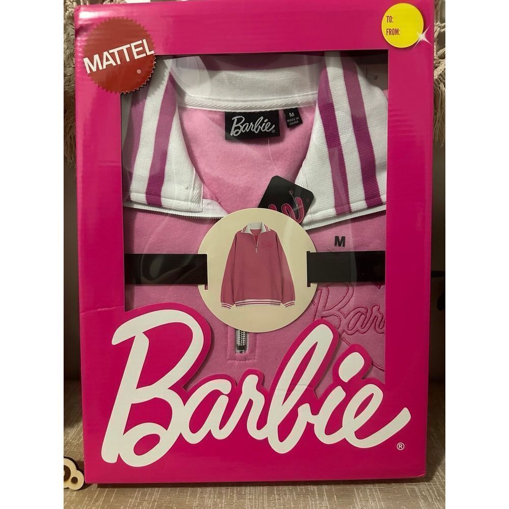 Barbie Sporty Quarter zip Sweatshirt Medium